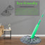 Mop profesional cu cap rotativ 360°, din microfibra, usor de folosit, maner ergonomic, stoarcere rapida, verde