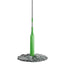 Mop profesional cu cap rotativ 360°, din microfibra, usor de folosit, maner ergonomic, stoarcere rapida, verde