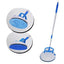 Mop robot, ajustabil, cu coada detasabila, ideal pentru canapele si tapiterii, reincarcabil, curatare rotativa la 360 de grade, alb/albastru
