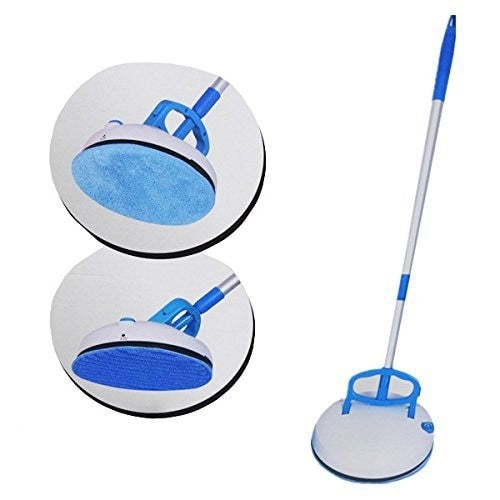Mop robot, ajustabil, cu coada detasabila, ideal pentru canapele si tapiterii, reincarcabil, curatare rotativa la 360 de grade, alb/albastru