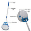 Mop robot, ajustabil, cu coada detasabila, ideal pentru canapele si tapiterii, reincarcabil, curatare rotativa la 360 de grade, alb/albastru