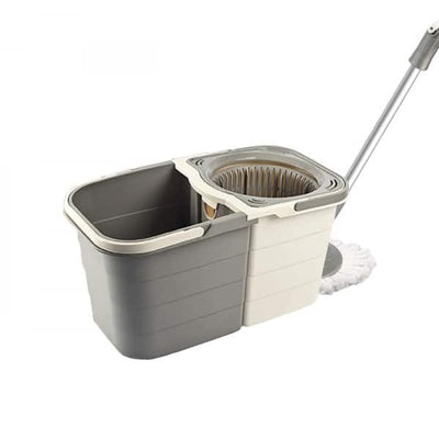 Mop rotativ 360 grade cu doua recipiente pentru apa, microfibra, capacitate 19L