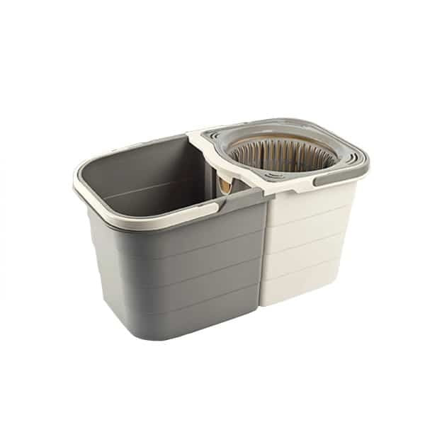 Mop rotativ 360 grade cu doua recipiente pentru apa, microfibra, capacitate 19L