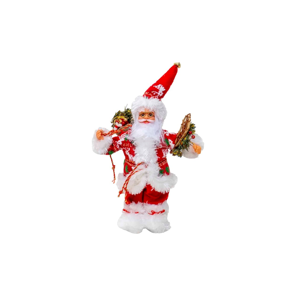 Mos Craciun decorativ 32 cm pentru casa si bradul de Craciun