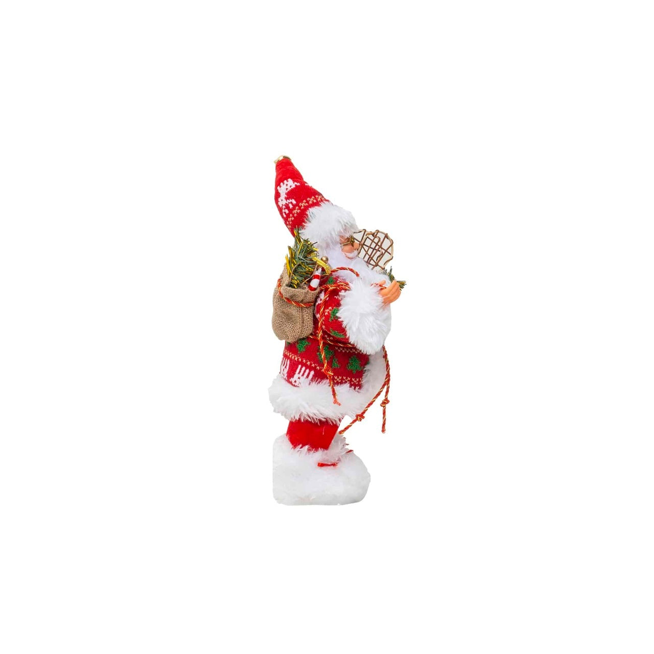 Mos Craciun decorativ 32 cm pentru casa si bradul de Craciun