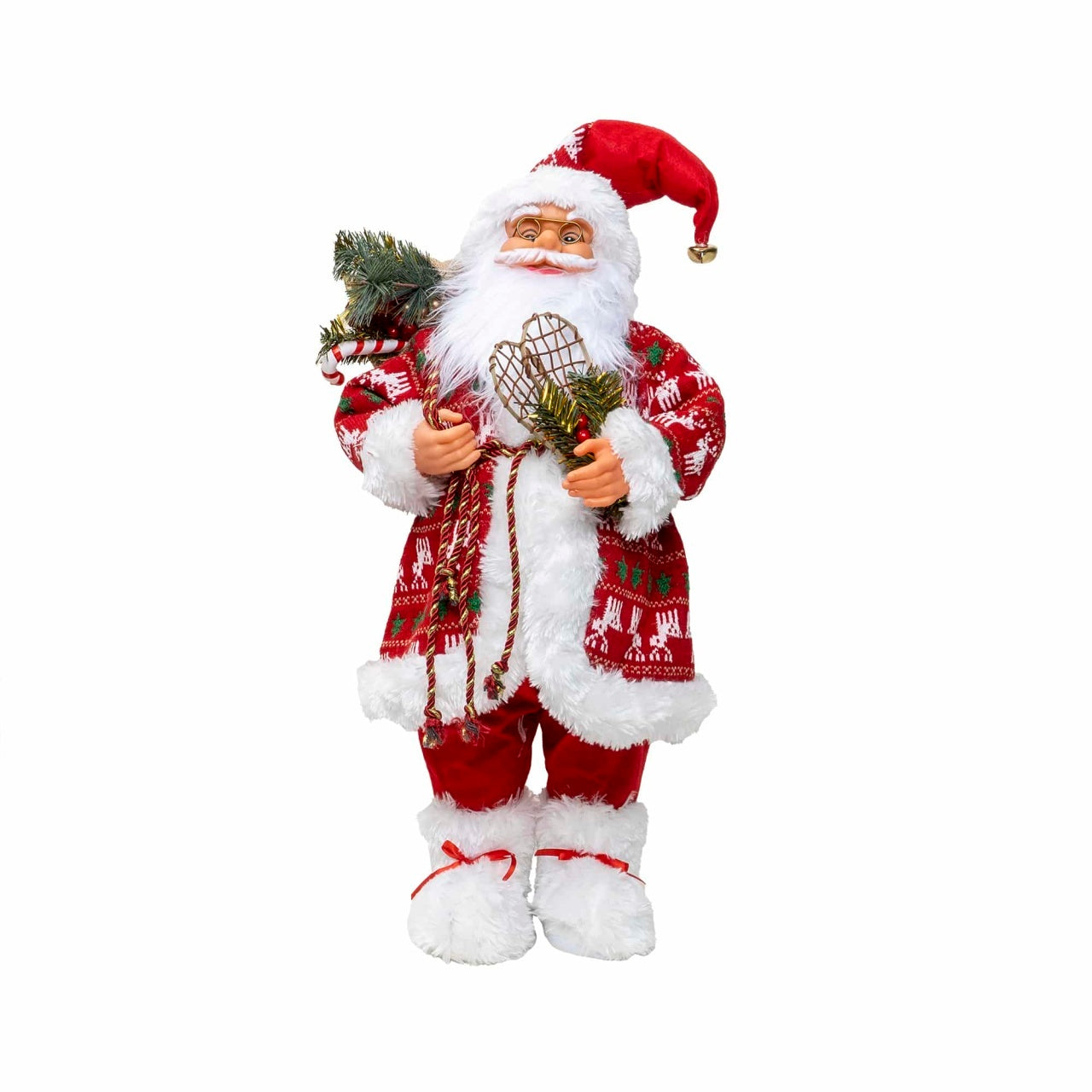 Mos Craciun decorativ, inaltime 60 cm, ideal pentru decor Craciun