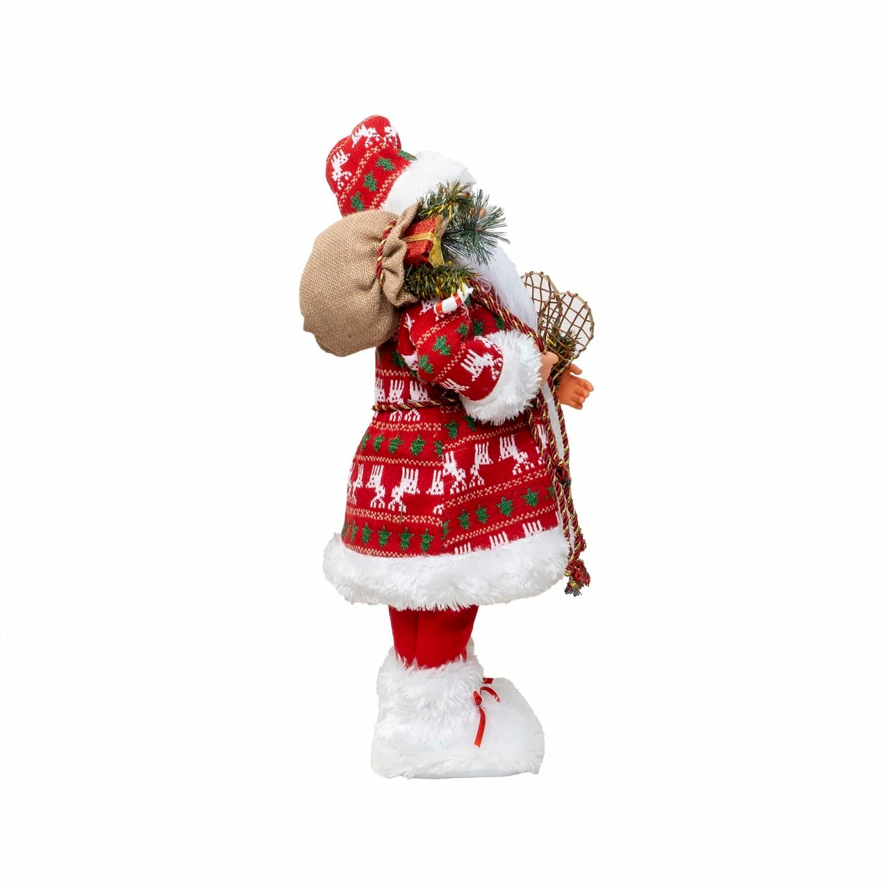 Mos Craciun decorativ, inaltime 60 cm, ideal pentru decor Craciun