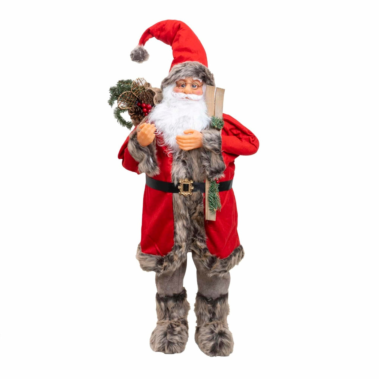 Mos Craciun decorativ pentru Craciun, inaltime 90 cm