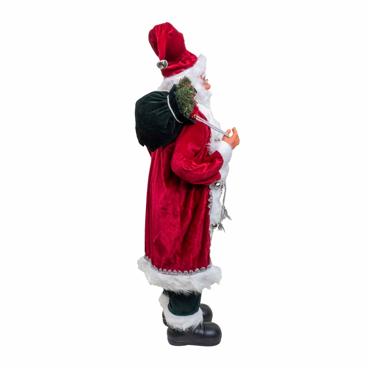 Mos Craciun decorativ pentru Craciun, inaltime 90 cm