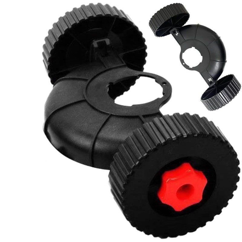 Motocoasa cu roti, trimmer iarba si gard viu, 2 acumulatori Li Ion 21V, tija telescopica, 3 tipuri de taietoare