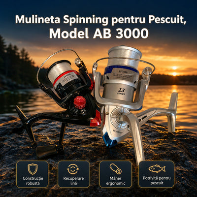 Mulineta Spinning pentru Pescuit, Model AB 3000 – imagine principală promoțională