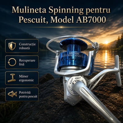 Mulineta Spinning pentru Pescuit, Model AB7000 – imagine principală promoțională