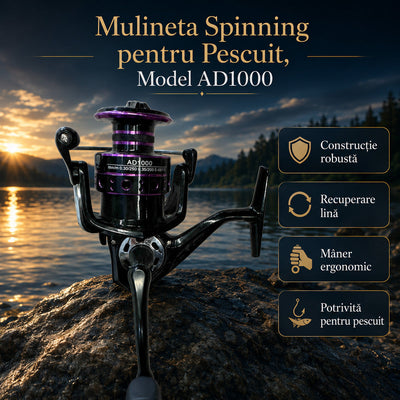 Mulineta Spinning pentru Pescuit, Model AD1000 – imagine principală promoțională