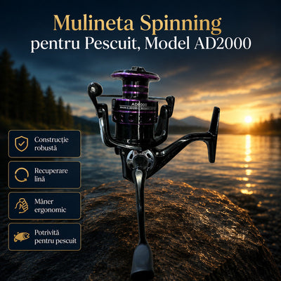 Mulineta Spinning pentru Pescuit, Model AD2000 – imagine principală promoțională