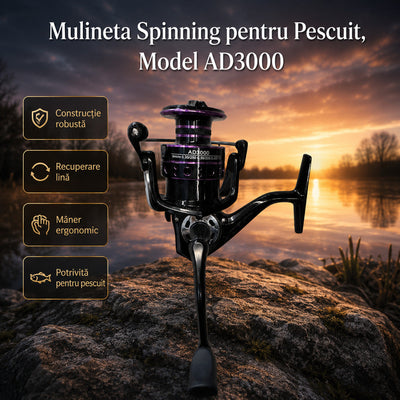 Mulineta Spinning pentru Pescuit, Model AD3000 – imagine principală promoțională