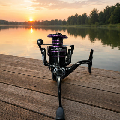 Mulineta Spinning pentru Pescuit, Model AD3000 – imagine comercială în ambient