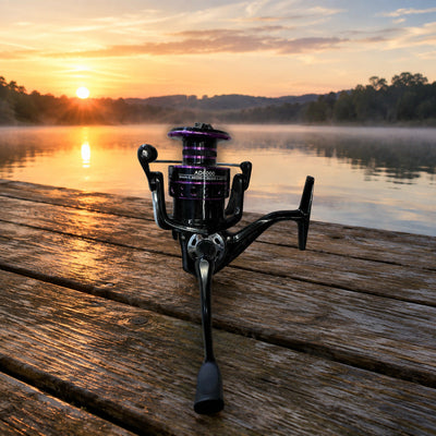 Mulineta Spinning pentru Pescuit, Model AD4000 – imagine comercială în ambient