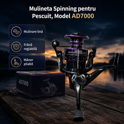 Mulineta Spinning pentru Pescuit, Model AD7000 – imagine principală promoțională