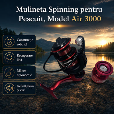 Mulineta Spinning pentru Pescuit, Model Air 3000 – imagine principală promoțională