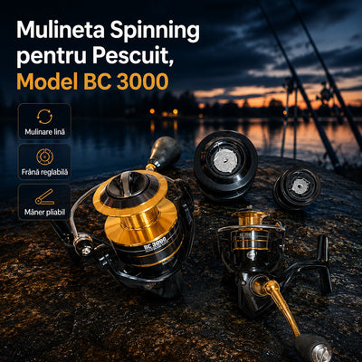 Mulineta Spinning pentru Pescuit, Model BC 3000 – imagine principală promoțională