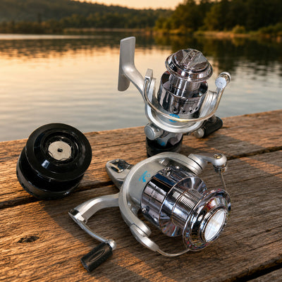 Mulineta Spinning pentru Pescuit, Model EF 1000 – imagine comercială în ambient
