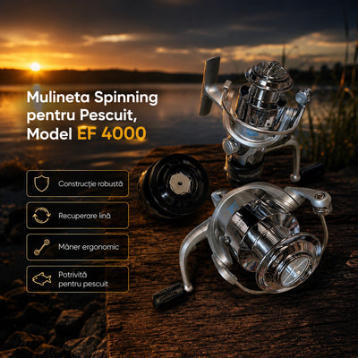 Mulineta Spinning pentru Pescuit, Model EF 4000 – imagine principală promoțională