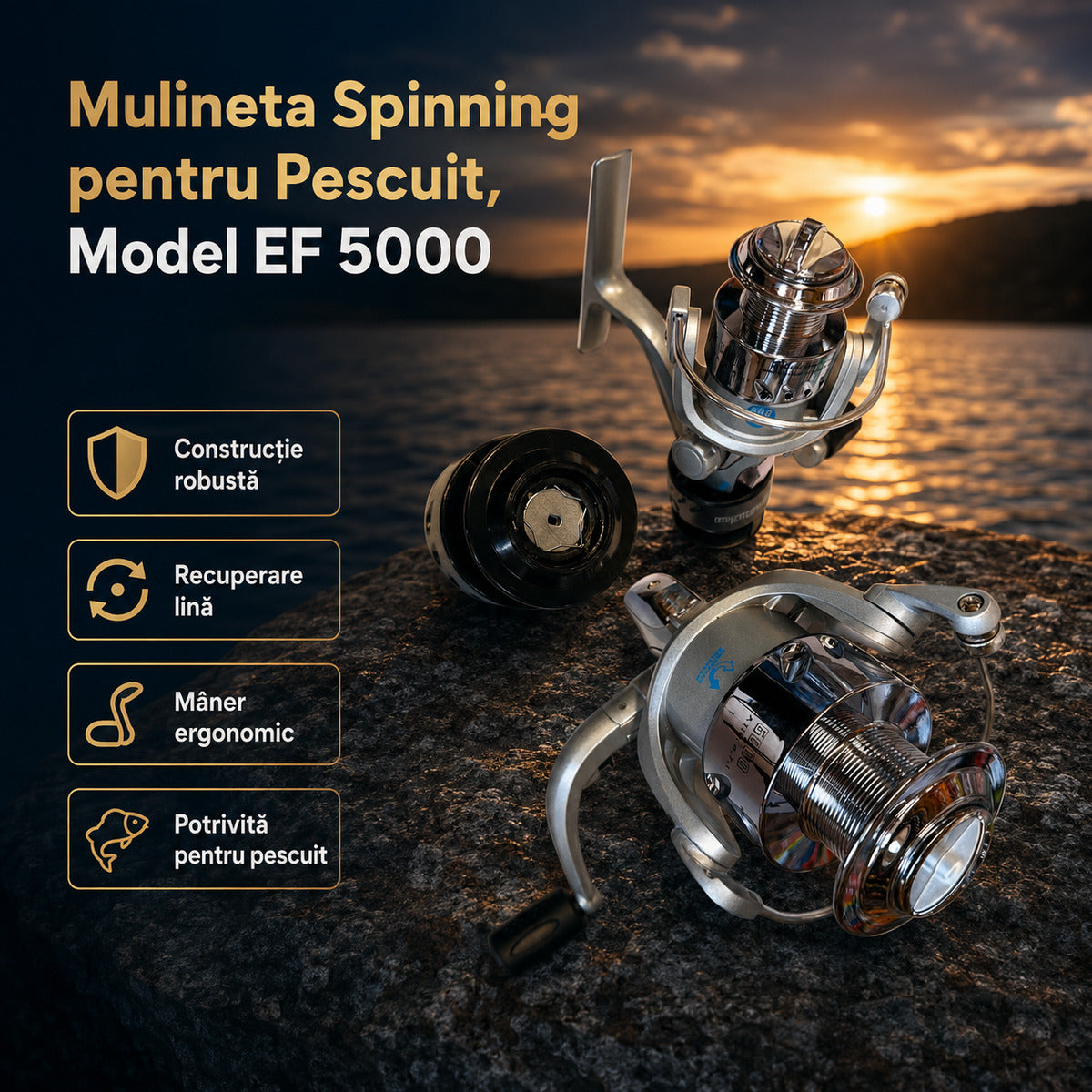 Mulineta Spinning pentru Pescuit, Model EF 5000 – imagine principală