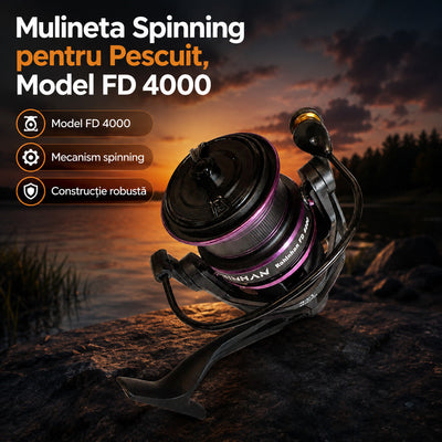 Mulineta Spinning pentru Pescuit, Model FD 4000 – imagine principală promoțională
