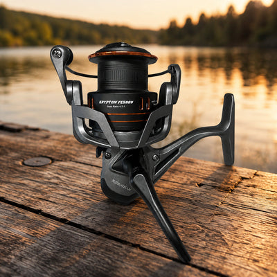 Mulineta Spinning pentru Pescuit, Model FE5000 – imagine comercială în ambient