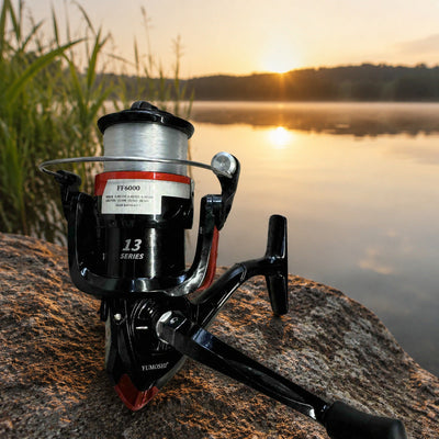 Mulineta Spinning pentru Pescuit, Model FF6000 – imagine comercială în ambient