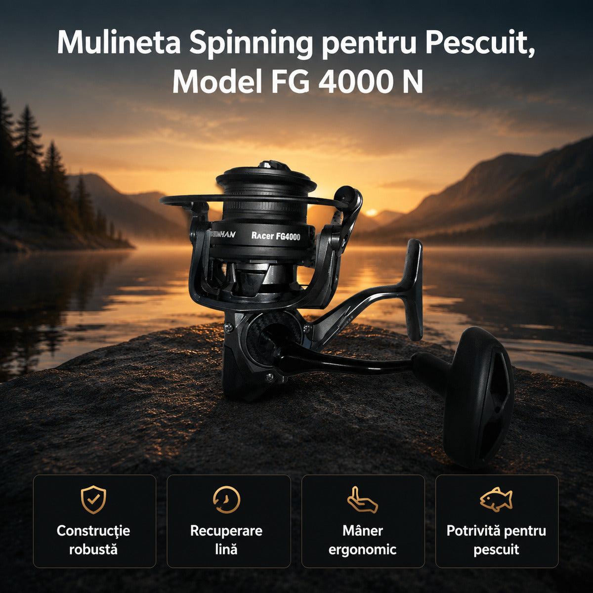 Mulineta Spinning pentru Pescuit, Model FG 4000 N – imagine principală promoțională