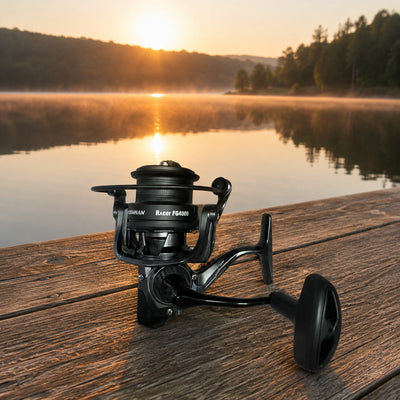 Mulineta Spinning pentru Pescuit, Model FG 4000 N – imagine comercială în ambient