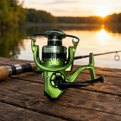Mulineta Spinning pentru Pescuit, Model FG5000 – imagine comercială în ambient