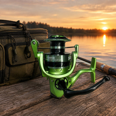Mulineta Spinning pentru Pescuit, Model FG6000 – imagine comercială în ambient