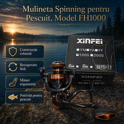Mulineta Spinning pentru Pescuit, Model FH1000 – imagine principală promoțională
