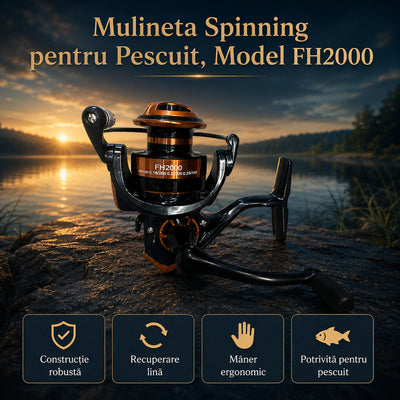 Mulineta Spinning pentru Pescuit, Model FH2000 – imagine principală promoțională