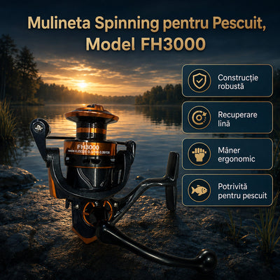Mulineta Spinning pentru Pescuit, Model FH3000 – imagine principală promoțională