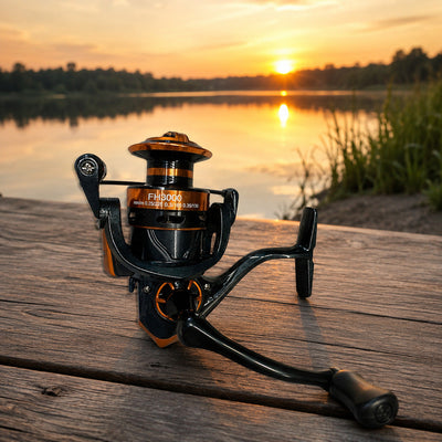 Mulineta Spinning pentru Pescuit, Model FH3000 – imagine comercială în ambient
