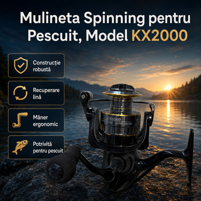 Mulineta Spinning pentru Pescuit, Model KX2000 – imagine principală promoțională