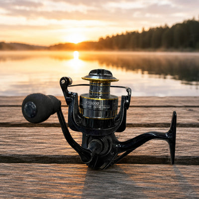 Mulineta Spinning pentru Pescuit, Model KX2000 – imagine comercială în ambient