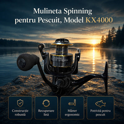 Mulineta Spinning pentru Pescuit, Model KX4000 – imagine principală promoțională