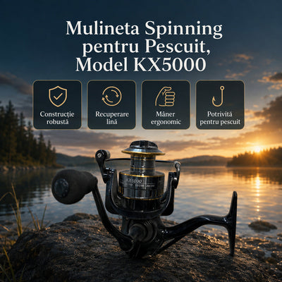 Mulineta Spinning pentru Pescuit, Model KX5000 – imagine principală promoțională