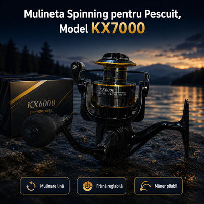 Mulineta Spinning pentru Pescuit, Model KX7000 – imagine principală promoțională