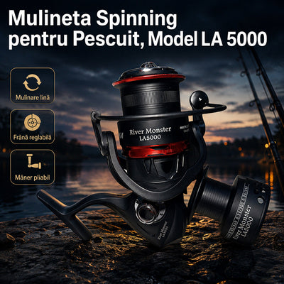 Mulineta Spinning pentru Pescuit, Model LA 5000 – imagine principală promoțională