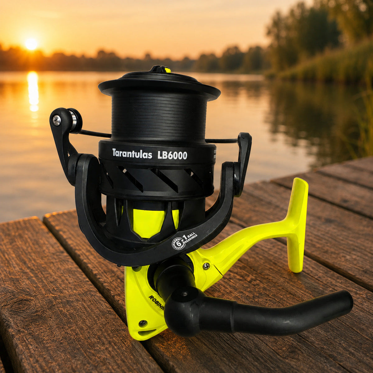 Mulineta Spinning pentru Pescuit, Model LB6000 – imagine comercială în ambient