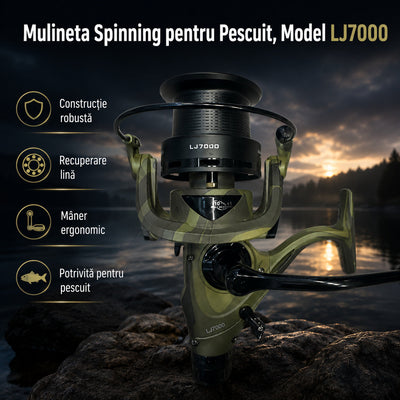 Mulineta Spinning pentru Pescuit, Model LJ7000 – imagine principală promoțională