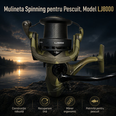 Mulineta Spinning pentru Pescuit, Model LJ8000 – imagine principală promoțională