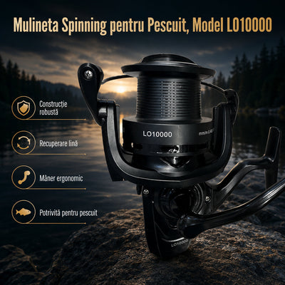 Mulineta Spinning pentru Pescuit, Model LO10000 – imagine principală promoțională