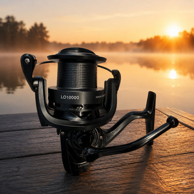 Mulineta Spinning pentru Pescuit, Model LO10000 – imagine comercială în ambient