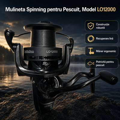 Mulineta Spinning pentru Pescuit, Model LO12000 – imagine principală promoțională
